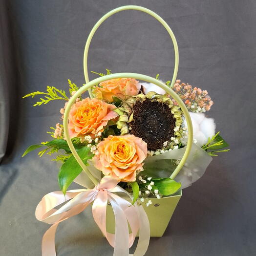 Сумочка с рыжими розами 💐