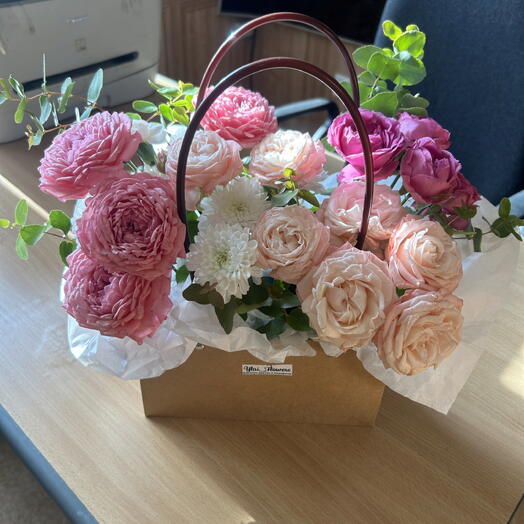 Розы 🌸Пионовидные микс в сумочке