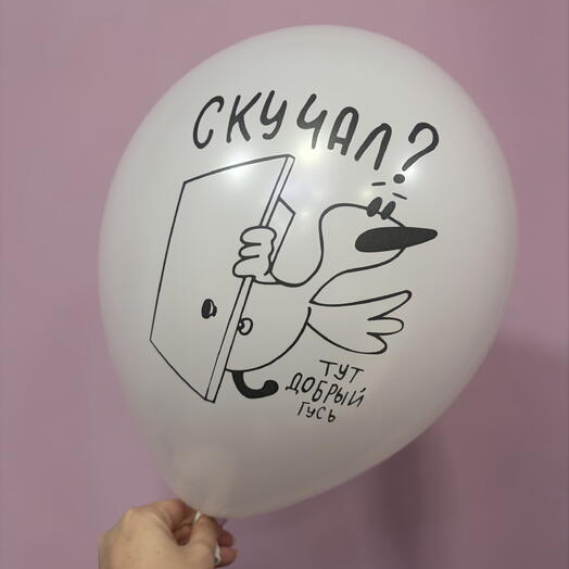 Шар «Скучал? Тут добрый гусь»