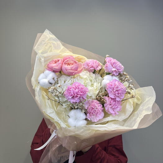Авторский букет «Хлопковый рассвет»🌸