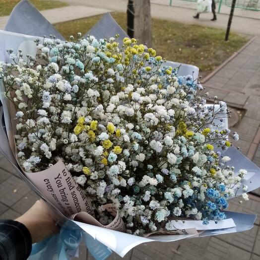 Монобукет из воздушной гипсофилы