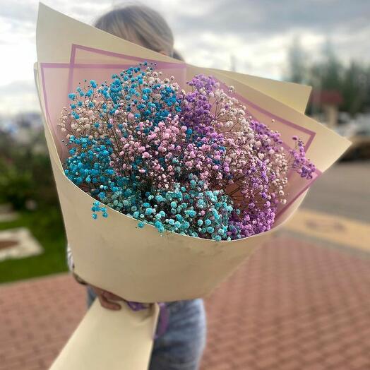 Букет Радужной Гипсофилы