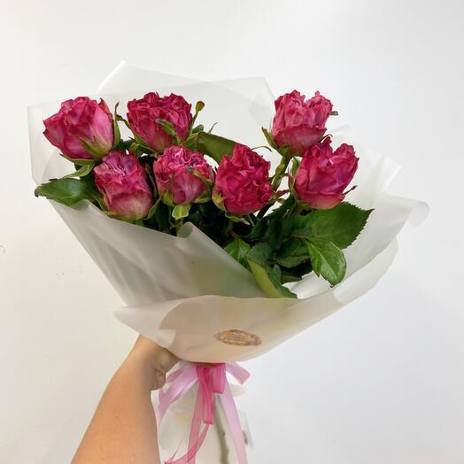 "Kiss" bouquet of peony roses