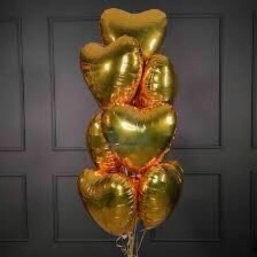 Fuente de 10 bolas "Corazón de oro"