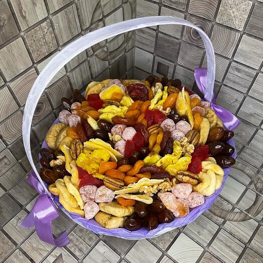 Cesta de frutas secas / cesta de Cumpleaños