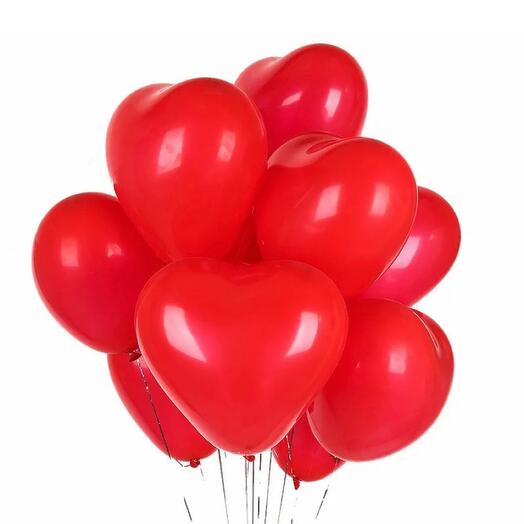 Globos "Corazones" 9 piezas