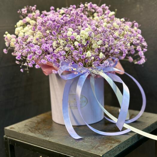 Flowers in a box of Gypsafil