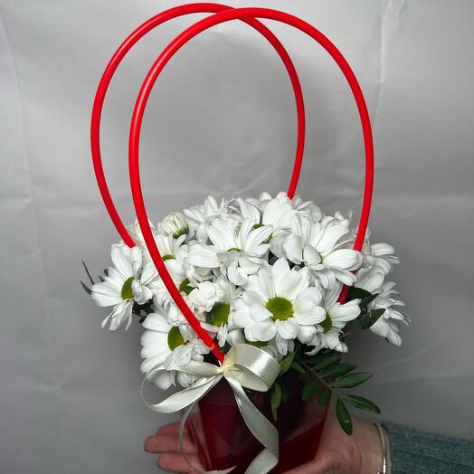 Bolso-cumplido con margaritas