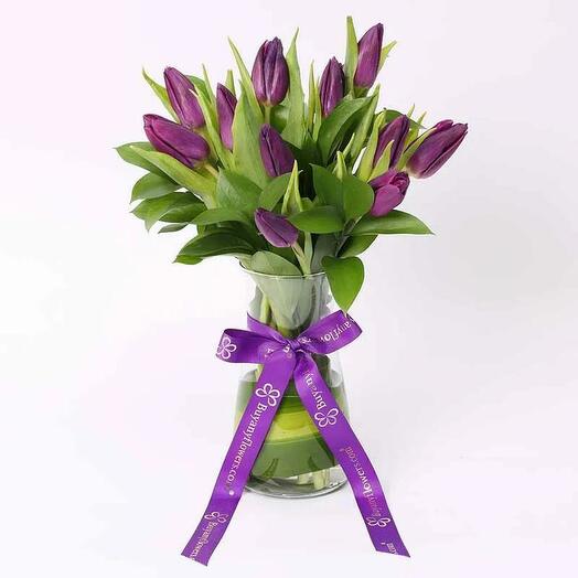 Dark Beauty 11 Purple Tulips