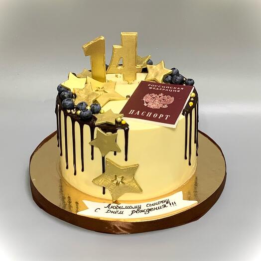 Pastel con pasaporte