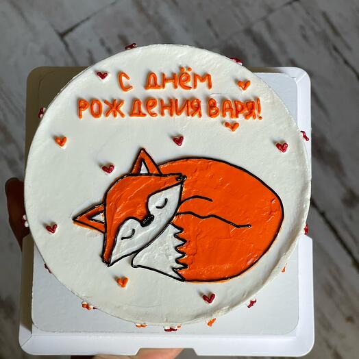 Торт с лисёнком