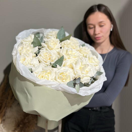 Моно-букет из роз Плая Бланка