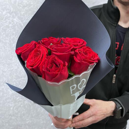 5 роз Эквадор крупный бутон