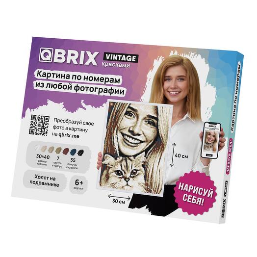 QBRIX Картина по номерам из любой фотографии VINTAGE 30х40 (7 цветов)