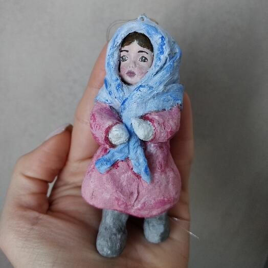 Ёлочная игрушка из ваты