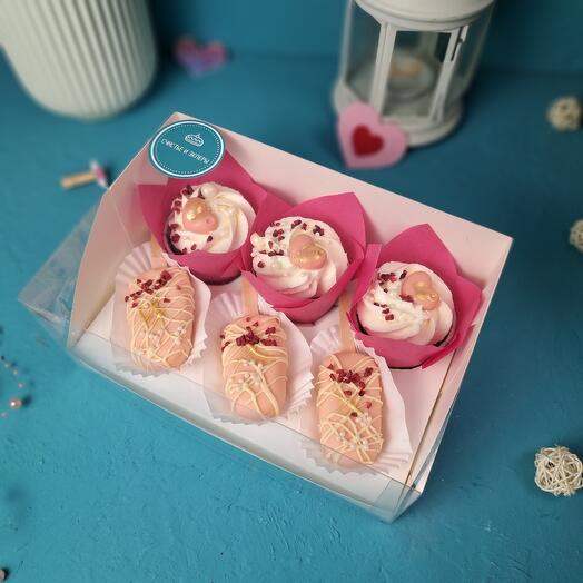 Cupcakes and cheesecakes on a stick
