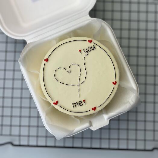 Pastel de Bento "Me You" con corazón