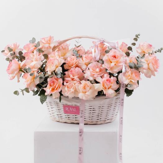 Корзина ХL из Французских роз