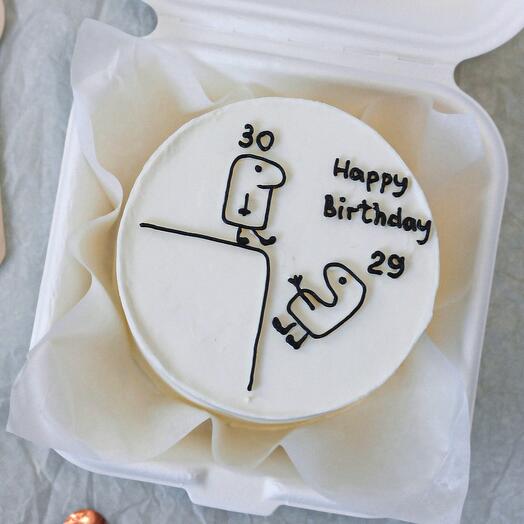 Бенто-торт Happy Birthday рисунок