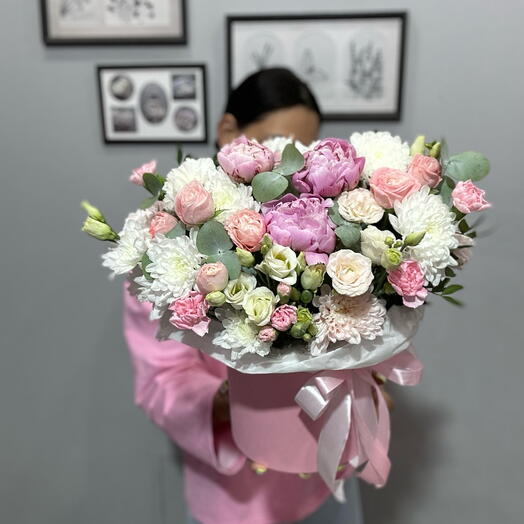 Коробка с ароматными пионами 💗