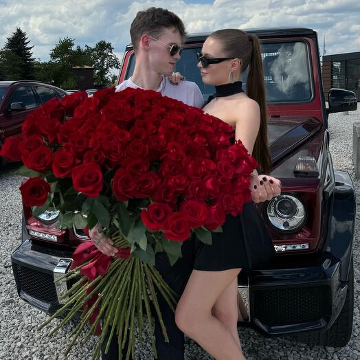 1 metro - 101 rosas rojas ecuatorianas