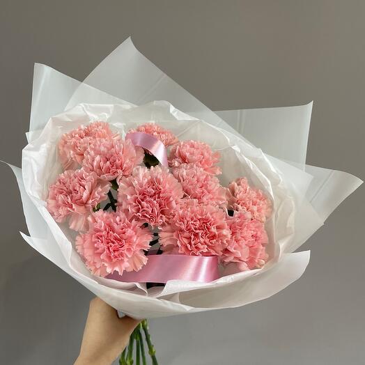 Букет из розовых диантусов 💕