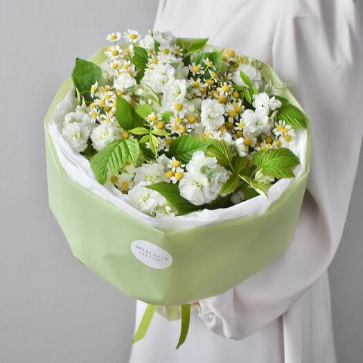 Авторский букет «С поля в вазу» с ромашками | Букет 347 Bottega dei Fiori