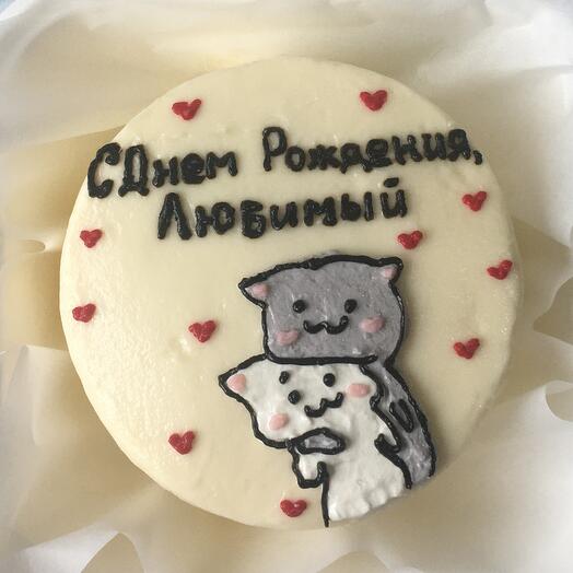 Бенто  торт с котиками