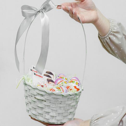 Kinder surprise basket with chocolates