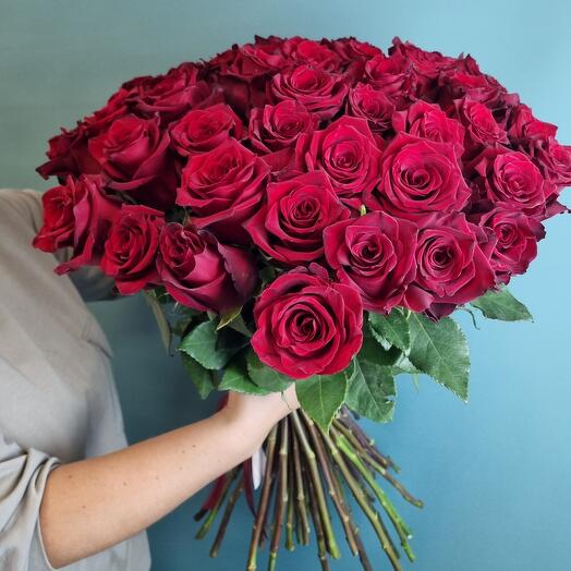 51 роза под ленту