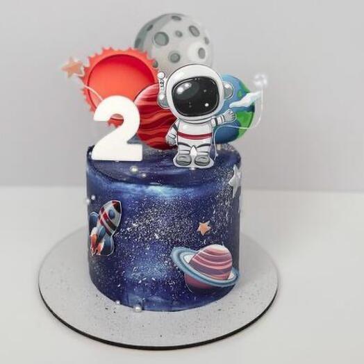 Торт с космонавтом