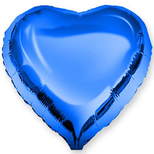 Ball foil blue heart