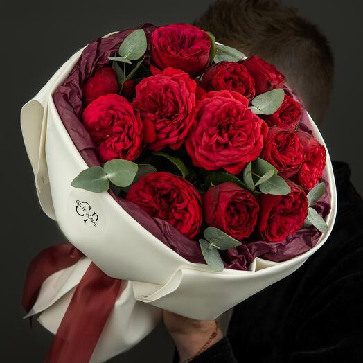 Букет из пионовидных  роз "Алиса в зазеркалье 🌹"