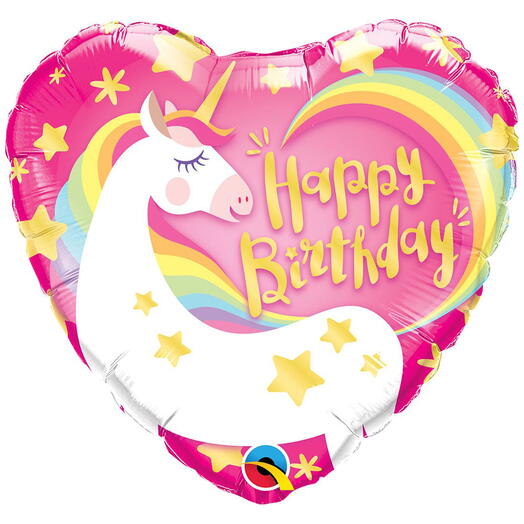 Qualatex Foil Balloon HBD Unicorn - 5737