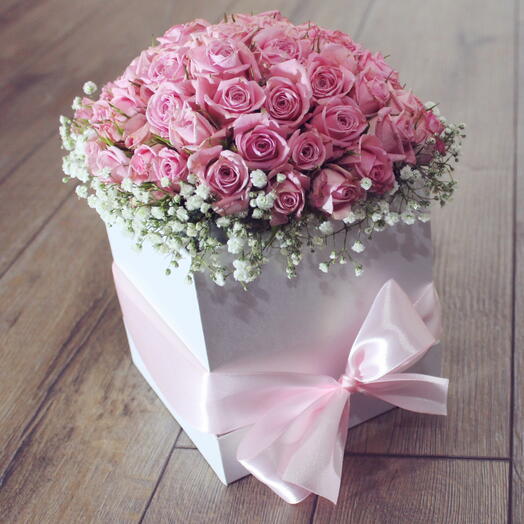 Fresh princess Pink Rose Box