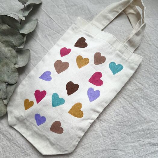 Шоппер под бутылку «Сердечки»