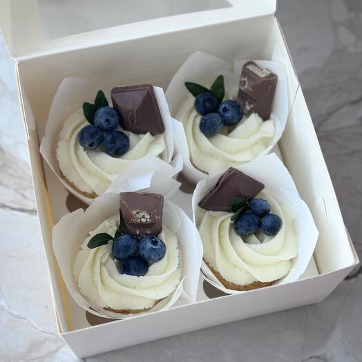 Cupcakes con arándanos y chocolate