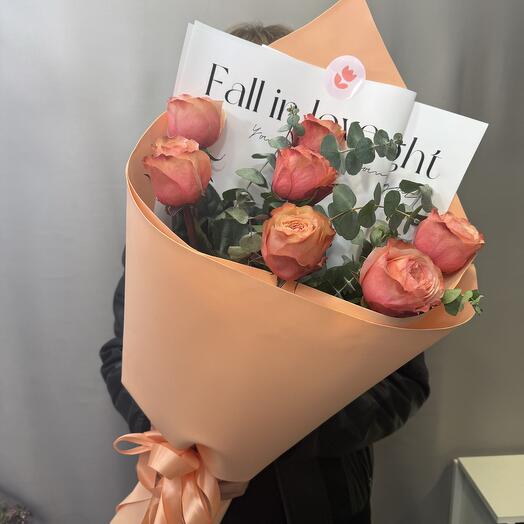 Букет роз Пионовидных Кахала 🎁
