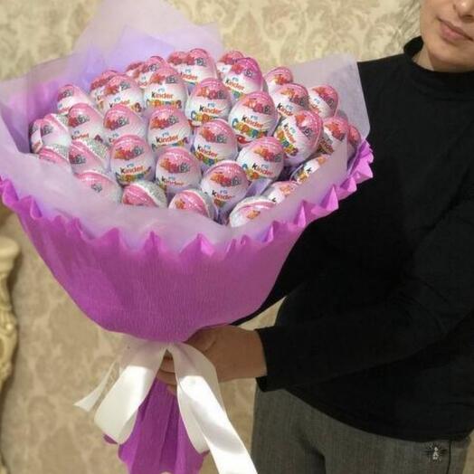 Сладкий Букет из Киндеров 51 шт