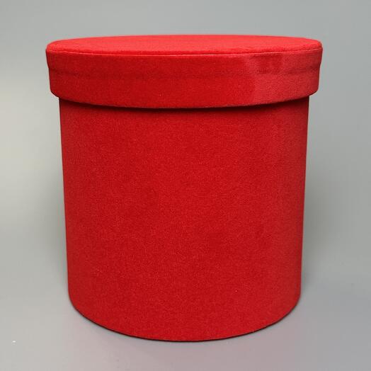 Бархатная подарочная коробка Red Velvet Large 15*14 см ручной работы 1 шт