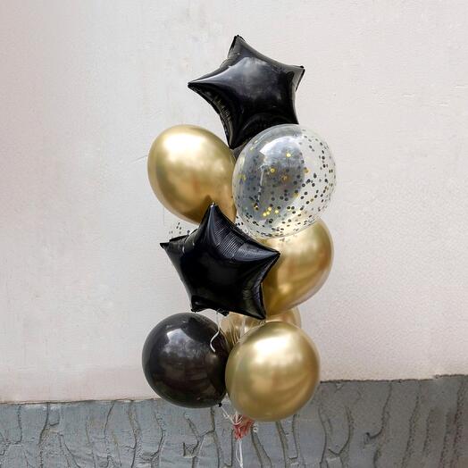 Сет из Шаров золото с черным