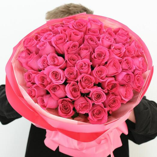 Букет из 51 розовой розы
