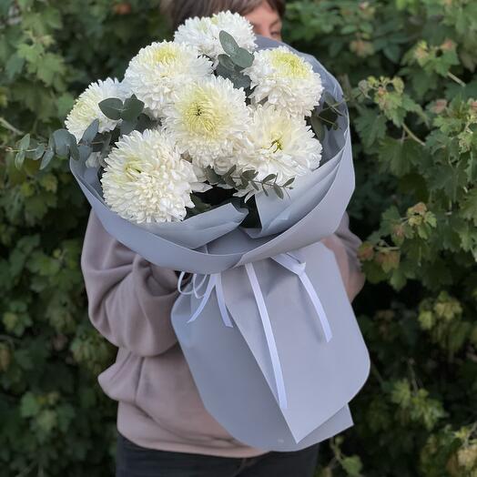 Букет 7 одноголовых хризантем
