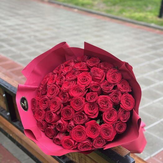 55 red roses