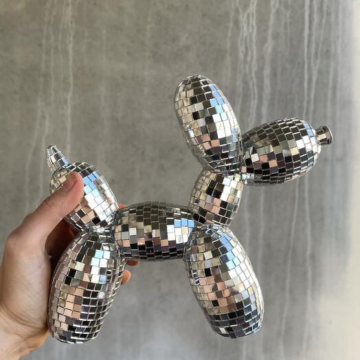 Собачка статуэтка диско шар