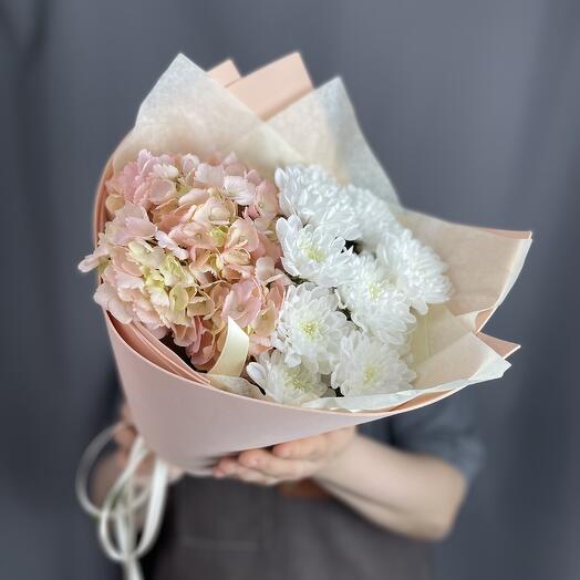 Акция 🌸🌸🌸Букет с гортензией для мамы/ для подруги/для коллеги