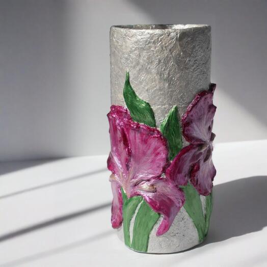 Авторский подсвечник ручной работы "Ирисы"