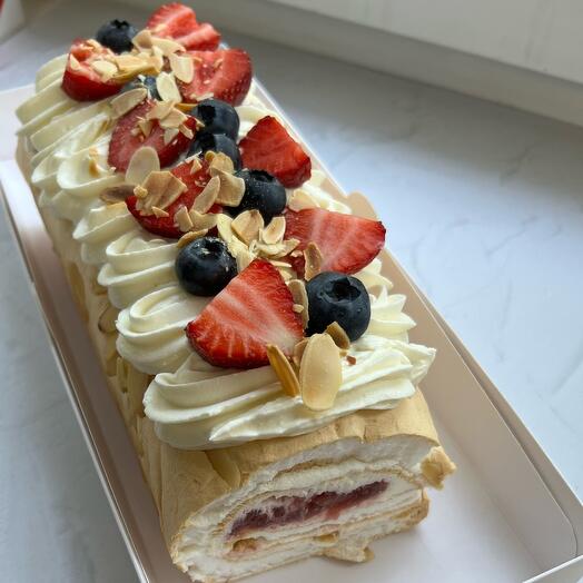 Rollo de merengue sin azúcar, sin gluten