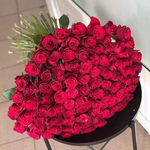 Букет из 101 розы 🌹