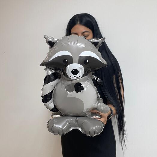 Воздушный шар , на подставке , Лесной Енот, 3D